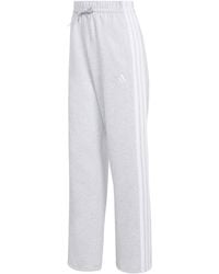 adidas - Essentials Wide Leg Fleece Pant - Lyst