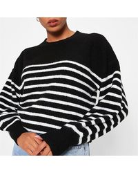 I Saw It First - Recycled Knit Balloon Sleeve Stripe Jumper - Lyst