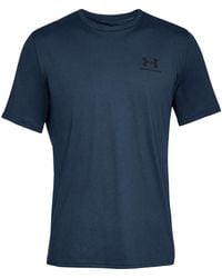 Under Armour - Under Arour Porttye Eft Chet T-hirt Bue X / Reguar An - Lyst