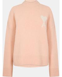 Ami Paris - Nuage Soft Knit Relaxed Fit Crew Neck Jumper - Lyst