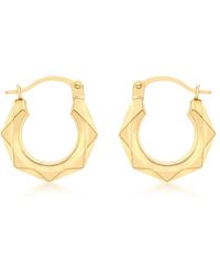 Be You - 9ct Mini Patterned Hoops - Lyst