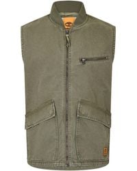 Timberland - Washed Canvas Gilet - Lyst