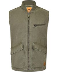 Timberland - Washed Canvas Gilet - Lyst