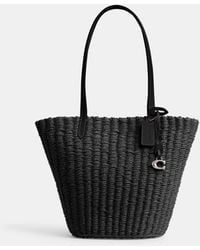 COACH - Small Straw Tote - Lyst