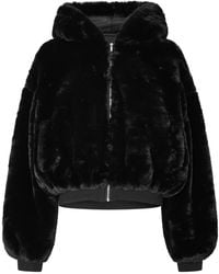 Mars the Label - Hooded Faux Fur Full-Zip Cropped Oversized-Fit Teddy Coat - Lyst