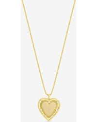 Inicio - 14K Plated Textured Heart Charm Pendant - Lyst
