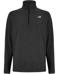 New Balance - Space Dye Quarter-Zip Long-Sleeve Performance Gym Top - Lyst