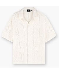 Represent - Rep All Over Crochet Cotton Short Sleeve Shirt - Lyst