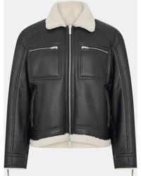 Represent - Shearling Tailored Jacket - Lyst