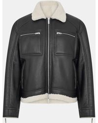 Represent - Shearling Tailored Jacket - Lyst
