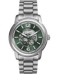 Fossil - Heritage Automatic Silver Stainless Steel Bracelet Watch - Lyst