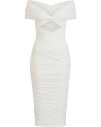 Bardot - Priah Gathered Mesh Midi Dress - Lyst
