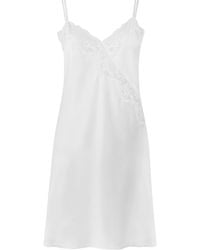 Ralph Lauren - Satin Lace-Trim Chemise - Lyst