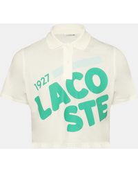 Lacoste - Lettering Collared Neck Polo Shirt - Lyst