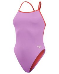 Speedo - Solid Tie Back Swimsuit - Lyst