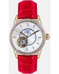 Rotary - Swiss Quartz Stainless Steel Mineral Crystal Analogue Quartz Watch - Lyst