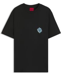 HUGO - Short Sleeve Art Graphic T-Shirt With Logo Detail (Doudi) - Lyst