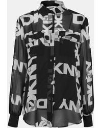 DKNY - Long Sleeve Patterned Shirt - Lyst