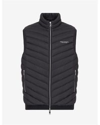 ARMANI EXCHANGE - Padded Water Resistant Duck Down Gilet - Lyst