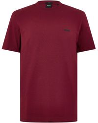 BOSS - T-Shirt With Logo Design Stretch Cotton - Lyst