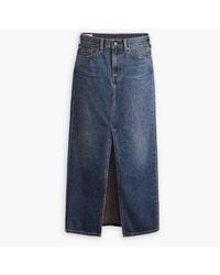 Levi's - Levi's Ankle Column Denim Skirt - Lyst
