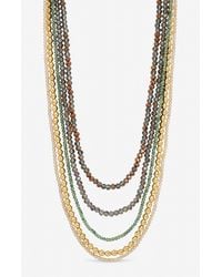 Mood - And Multi Colour Beaded Multirow Necklace - Lyst