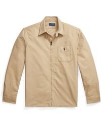 Polo Ralph Lauren - Garment Dye Cotton Long Sleeve Full Zip Overshirt - Lyst