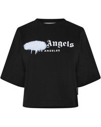 Palm Angels - Spray T Cropped Crop Top - Lyst