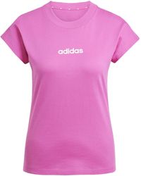 adidas - Essentials Linear Cotton T-Shirt - Lyst
