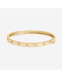 Jon Richard - Plated And Crystal Heart Bangle - Lyst