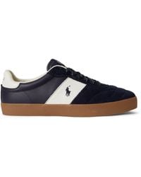 Polo Ralph Lauren - Court Vulc Leather Low-Top Trainers - Lyst