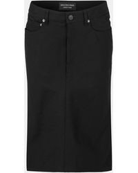 Balenciaga - Denim Mid-Rise Skirt - Lyst