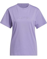 adidas - Cursive T-Shirt - Lyst