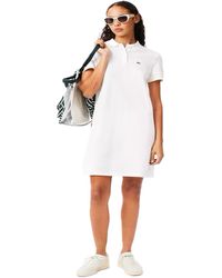 Lacoste - Ef7767 Collared Neck Knee Length T-Shirt Dress - Lyst
