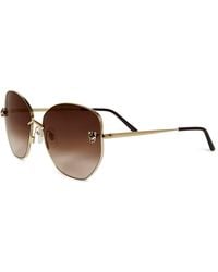 Cartier - Ct0400S Oversized Sunglasses - Lyst