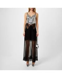 Rabanne - Metallic Mesh Maxi Dress - Lyst