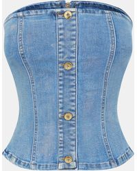 Amy Lynn - Denim Corset Top - Lyst