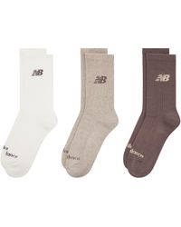 New Balance - Everyday Crew Socks 3-Pack Adults - Lyst