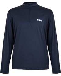 BOSS - 1/4 Zip Performance Tracksuit Top - Lyst