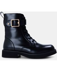 BOSS - Eleri Leather Biker Style Boots - Lyst