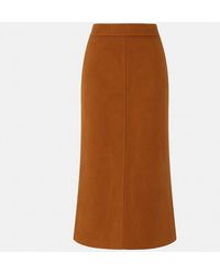 I Saw It First - Faux Suede Midi Skirt - Lyst