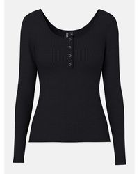 Pieces - Kitte Cotton Long-Sleeve Slim-Fit Blouse - Lyst