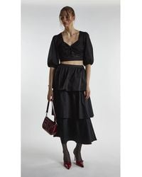 Glamorous - Tiered Midi Skirt - Lyst
