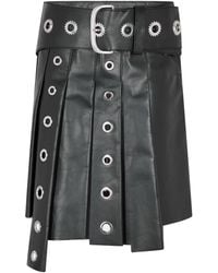 Off-White c/o Virgil Abloh - High-Rise Leather Shorts - Lyst