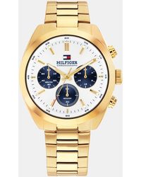 Tommy Hilfiger - Hudson Stainless Steel Chronograph Analogue Quartz Watch - Lyst