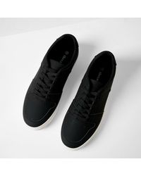 Threadbare - Stitch Detail Court Trainers - Lyst