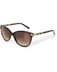 Burberry - Round Sunglasses - Lyst