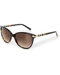 Burberry - Round Sunglasses - Lyst