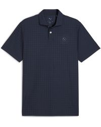 PUMA - Mattr Houndstooth Short Sleeve Performance Polo Shirt - Lyst