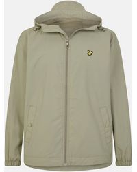 Lyle & Scott - Zip Through Cotton Wind Resistant Long Sleeve Hooded Rain Anorak - Lyst